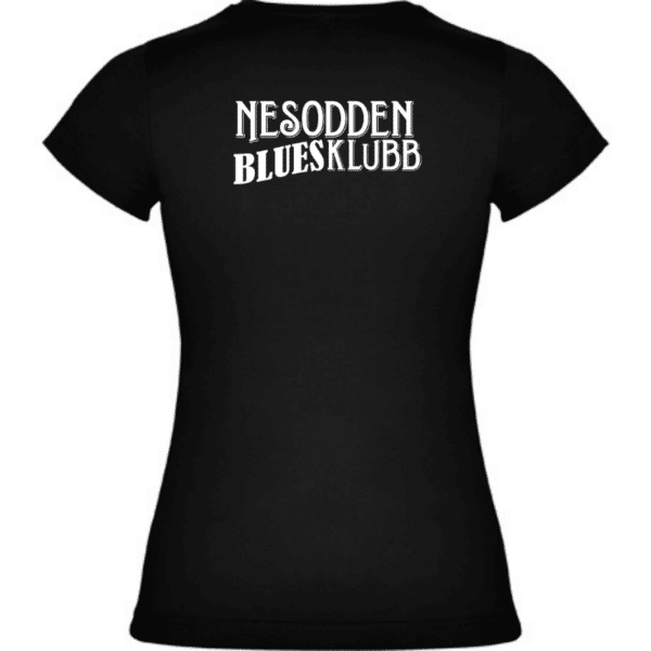 Nesodden Bluesklubb t-shirt dame sort rygg