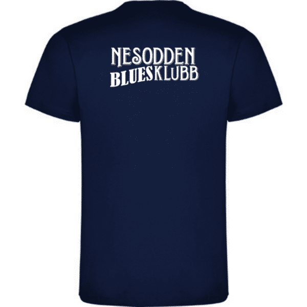 Nesodden Bluesklubb t-shirt marine rygg