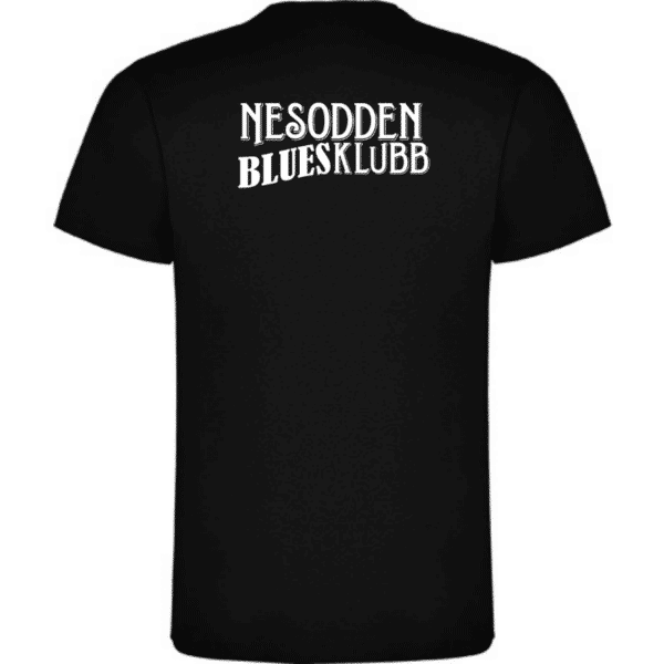 Nesodden Bluesklubb t-shirt sort rygg