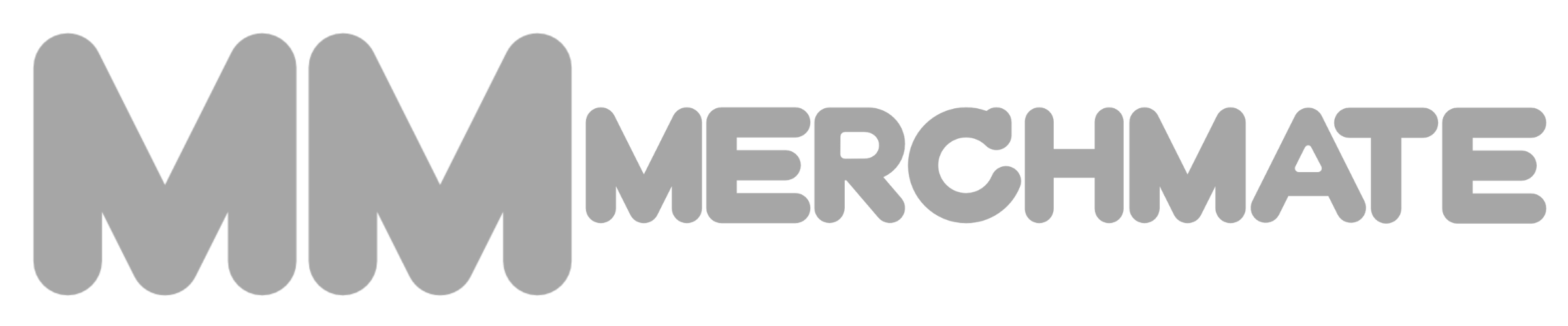 MM Merch Mate logo grå horisontal